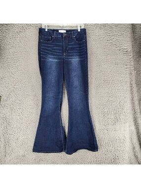 Buckle Jeans Womens 29 Tall BKE Parker Dark Stretch High Rise Super Flare